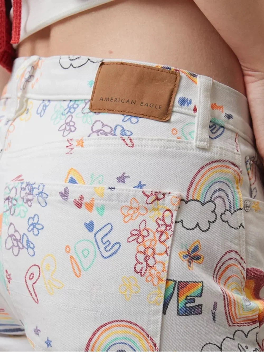 Rare Unisex AE Pride Stretch Low-Rise Baggy Bermuda Short